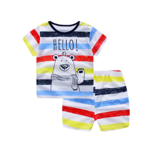 Baby Cartoon Summer T-Shirt & Clothing Set colorful design