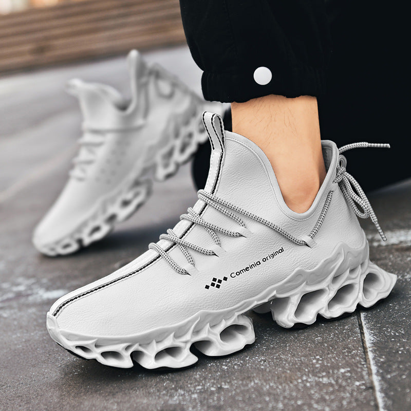 Men’s Leather Sneakers white minimalist urban look