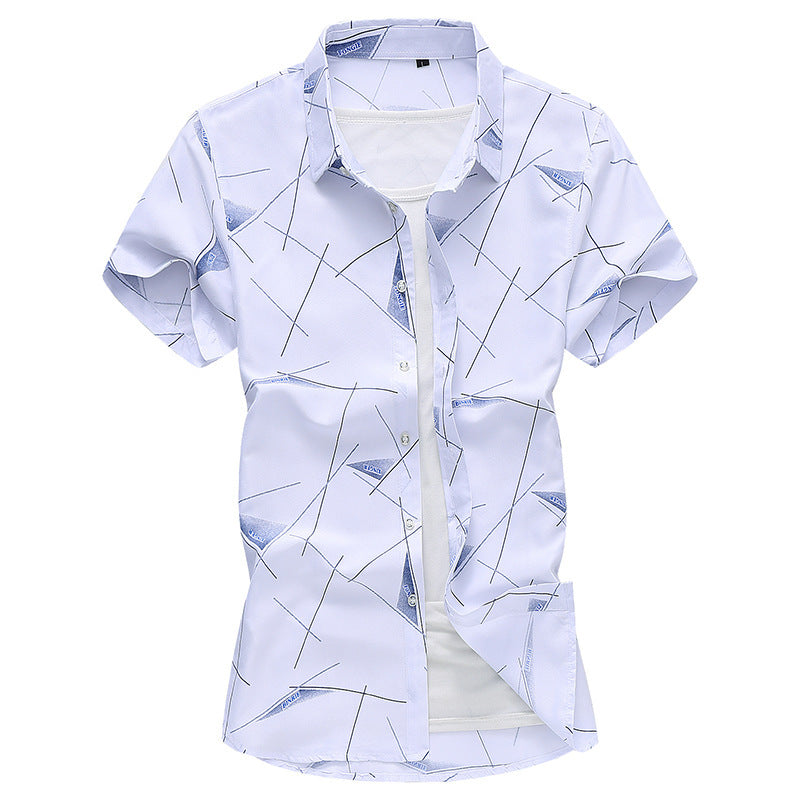 Cotton floral button up shirt men outfit