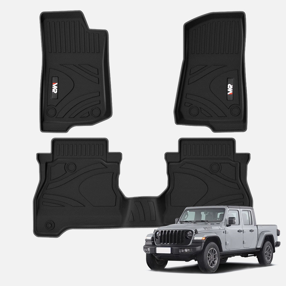 Wrangler JT 3D TPE Car Floor Mats & Trunk Mat rear seat coverage Prestigious™