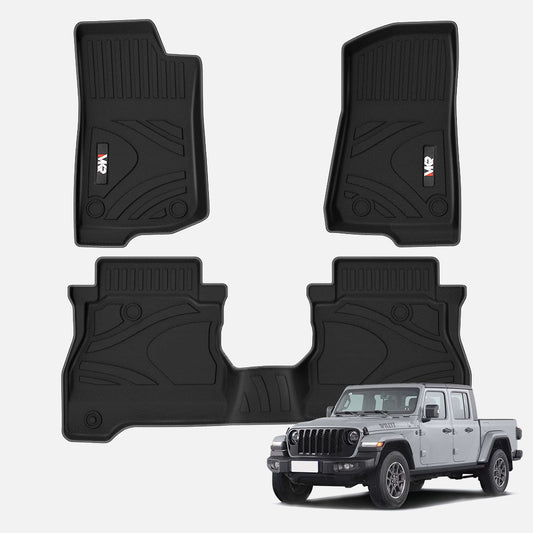Wrangler JT 3D TPE Car Floor Mats & Trunk Mat rear seat coverage Prestigious™