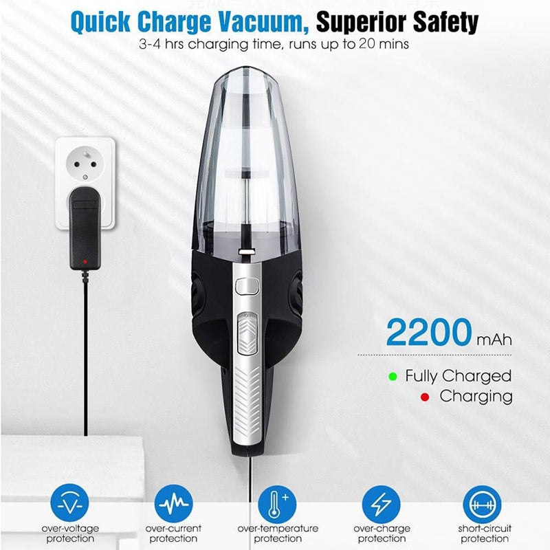 Prestigious™ Portable Rechargeable Vacuum Cleaner ergonomic handle