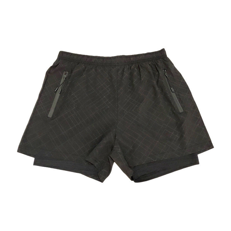 Anti-slip training shorts with flexible waistband