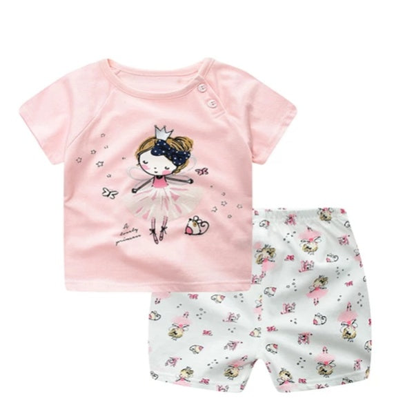 Baby Cartoon Summer T-Shirt & Clothing Set breathable outfit