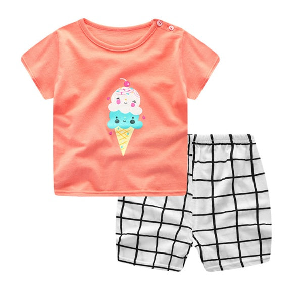 Baby Cartoon Summer T-Shirt & Clothing Set side profile