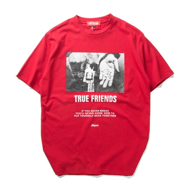 Hip Hop Hands Printed Short Sleeve T-Shirt side angle