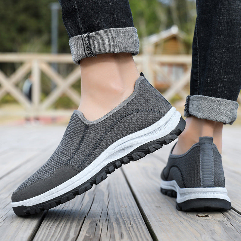 Side profile of Men’s Lightweight Flat Slip-on Sneakers