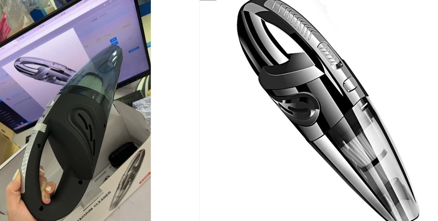 Side view of Portable Rechargeable Vacuum Cleaner with cordless design