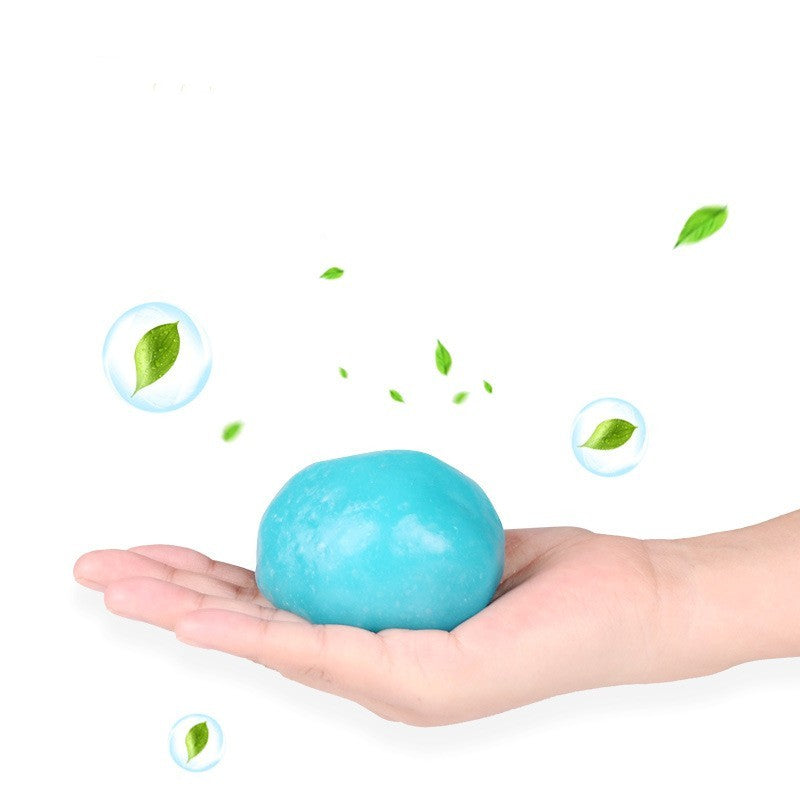 Close-up of Soft Gel Car Air Vent Cleaner in car vents