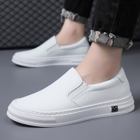 Men’s Slip-on Sneakers front view breathable knit design