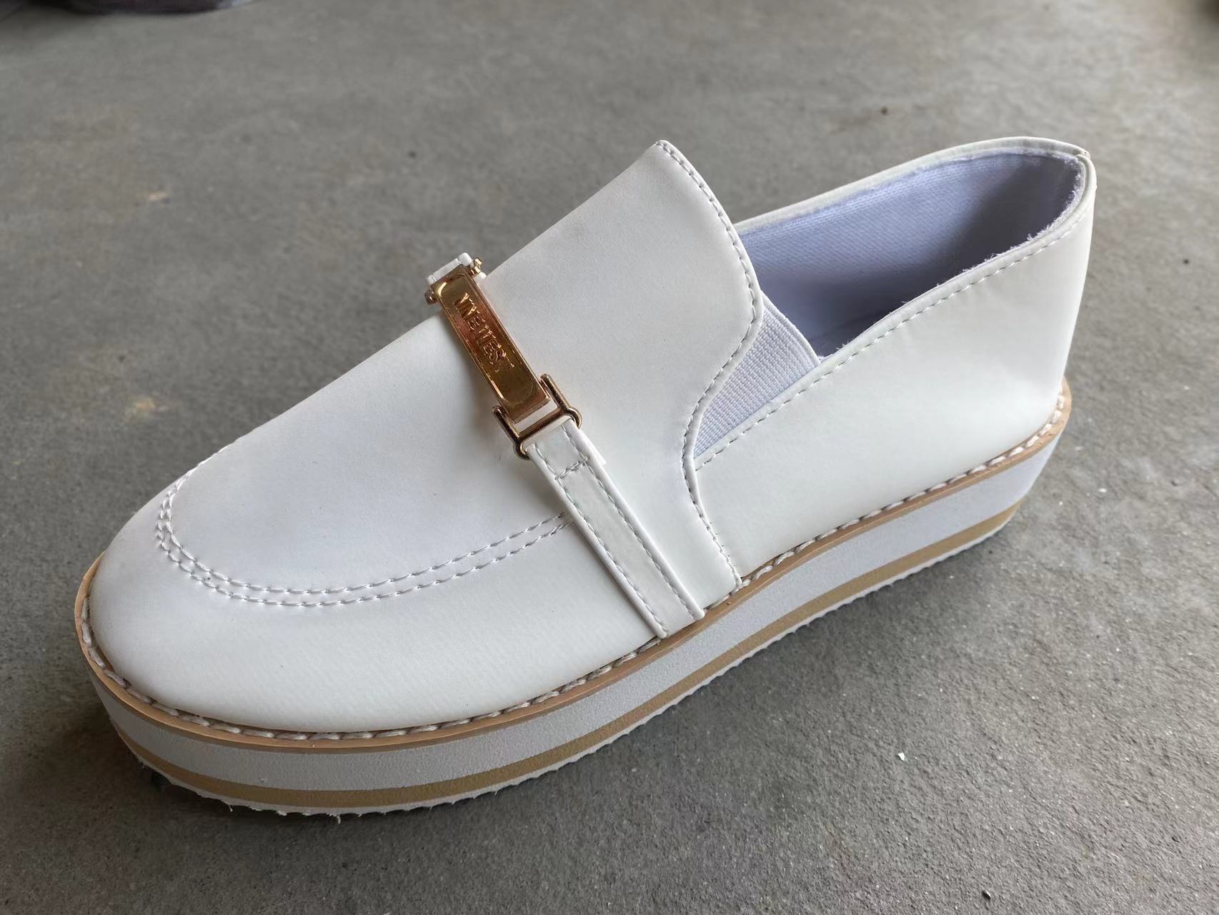 Woman wearing Women’s Slip-On Platforms outdoors