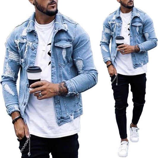 Trendy Oversized Denim Jacket for Men and Women