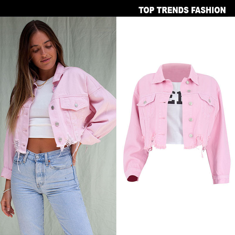 Stylish denim jacket for women Levi-inspired cropped design
