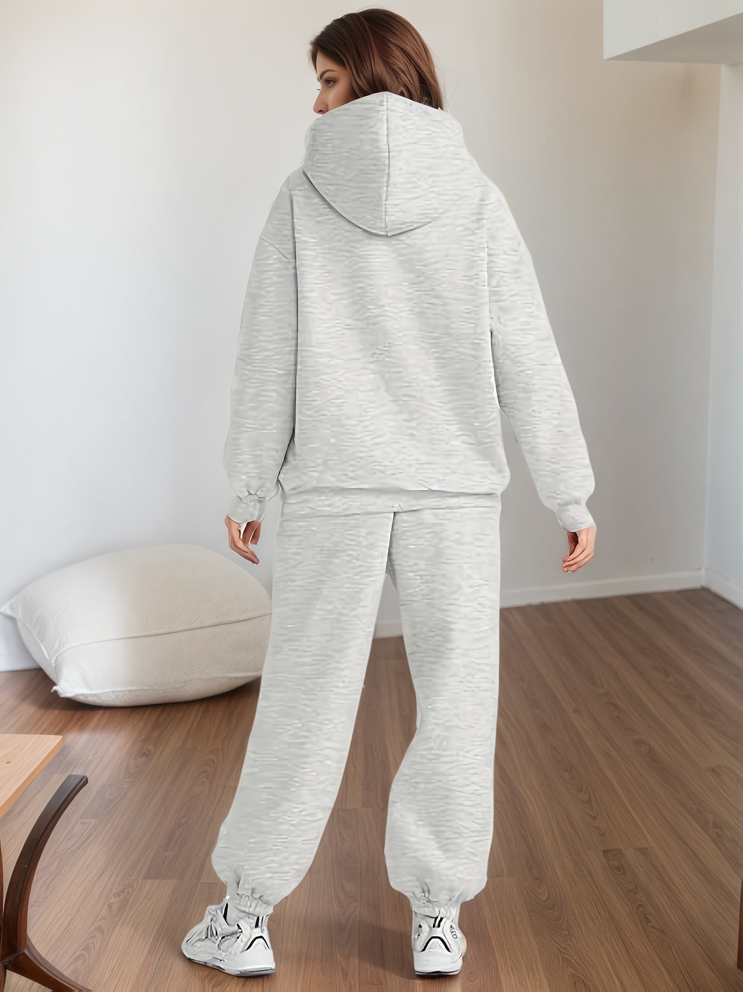 2025 Oversized 2-Piece Lounge Hoodie Sweatsuit soft fabric design