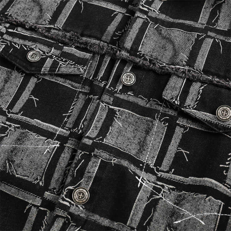 Classic checked trench coat for cold weather wear