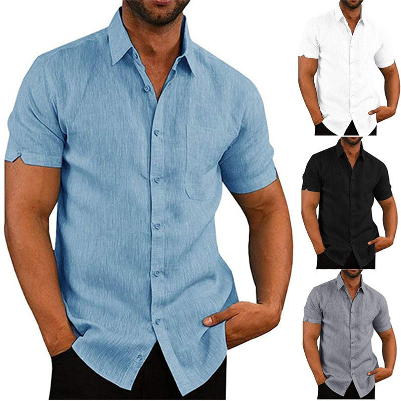 Men short sleeve casual shirt comfort wear