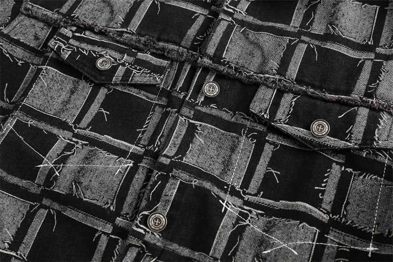 Long plaid jacket for women street fashion look